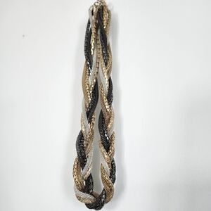 Braided Gold and Silver Necklace